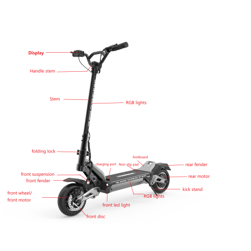 Scooter électrique à grande roue pliable 2400W